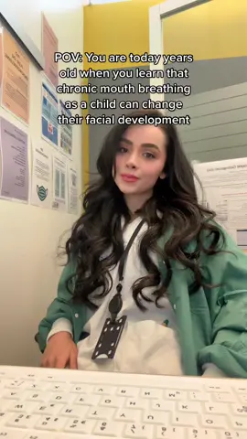 Fun fact: Children who breathe through the mouth are much more likely to develop facial structures that are long, narrow, have less prominent jaws and a retracted chin. #university #medstudent #medschool #medicine 