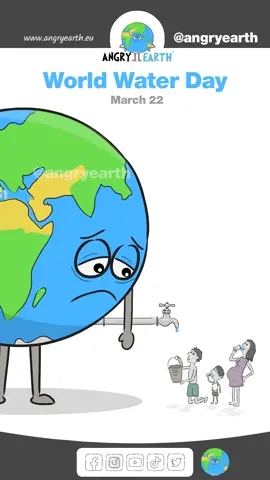 Did you know? 1.4 million people die annually and 74 million will have their lives shortened by diseases related to poor water, sanitation and hygiene.  Today, 1 in 4 people – 2 billion people worldwide – lack safe drinking water. Almost half of the global population – 3.6 billion people – lack safe sanitation. Global water demand (in water withdrawals) is projected to increase by 55 per cent by 2050. WATER IS LIFE! DON'T WASTE WATER   #water #worldwaterday #worldwaterday2023