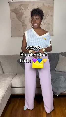 #GRWM for the soft launch of Marcu Bar & Grille in Atlanta. I wanted to step out of my comfort zone so I went with a thrifted blue and purple look. Very Spring, very Easter but it works for me 😂 #thriftedfashion #blackgirlthrift #blackgirloutfitideas #outfitinspo #springoutfitideas #springoutfitinspo #resturantopening #springfashion2023 #purpleoutfitinspo 