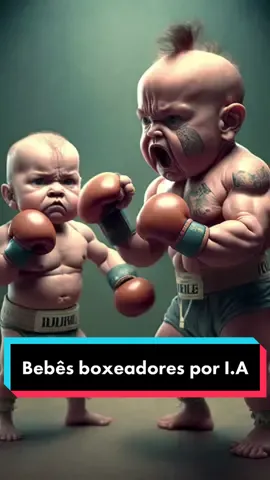 Bebês maromba lutando boxe por inteligência artificial. #inteligenciaartificial #bodybuilding #boxing #boxe #baby #bebe #academia 