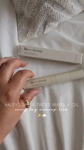 •Skin tint for the win ☁️ —#HaleysBeautygiftedme I got to try @haleysbeauty  Re-Invent Sheer Tinted Marula Oil & it looks so beautiful on the skin.  ▪︎ This is a superfluid, skin tint powered by nourishing marula oil that delivers gorgeous glowy skin. Perfect for that no-makeup makeup look. It's also extremely lightweight & buildable coverage. Re-Invent is available on costco.com at 25% off 🙌🏻.• #haleysbeauty #goodforskin #skeepersfamily #fyp #foryou #beautyguru #grwm #latinainfluencer 