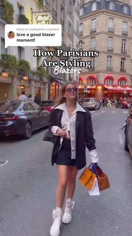 Replying to @beatbybeti the Parisian styling guide to blazers! 🖤 You guys loved the New York blazer styling guide, so I hope you enjoy this one just as much! Blazers are perfect for the season, just as Spring enters! Use these looks as styling ideas for your next blazer outfit 🥰 #blazer #blazeroutfit #outfitideas #StreetStyle #StreetFashion #streetstyleinspo #paris #parisfashion #parisstreetstyle 