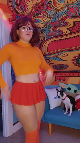 When Velma tries dressing more conservative 🙄 🤣#goofygirl #puppymom #viral #postivitiy #adulthumor #professionalcosplayer #iamanadult #velmacosplay #velmadinkley #mysterygang #scoobydoo 