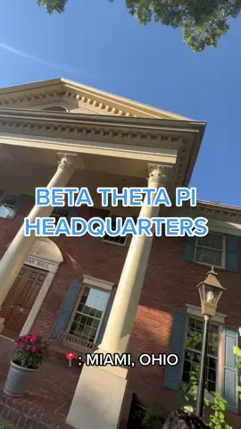 The Beta Theta Pi fraternity was founded on the campus of Miami University, in Oxford, in 1839. This is their headquarters building. It also features the Beta museum and chapel. Have any of you been? #betathetapi #beta #betas #miamioh #fraternity #fraternitysocialmedia #fraternityhouse 