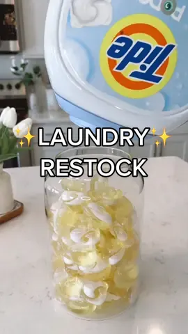A little laundry restock for your day! 🤌🏻🧺 **Everything is linked in my Amazon Storefront (in my bio) under “laundry”** #asmrrestock #asmrlaundry #laundyrestock #restockwithme #asmrcommunity #laundrytok #laundrytok🧺 #satisfyingvideos #tidepods #skyhighsuds #cloroxbleach  