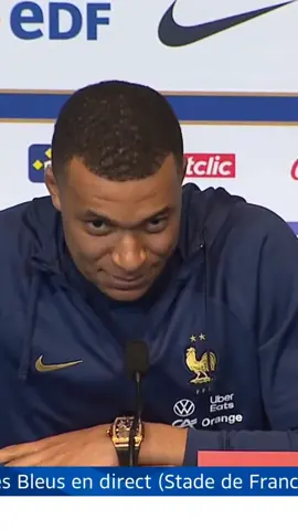 Kylian en conférence de presse @Equipe de France #equipedefrance #foot #football #mbappe #kyllianmbappe #capitaine #francepaysbas 