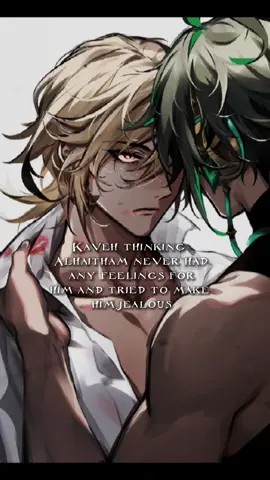 artist MoB_Hwan on twitter #kaveh #alhaitham  #jealousy #ship #genshin #GenshinImpact #fy 