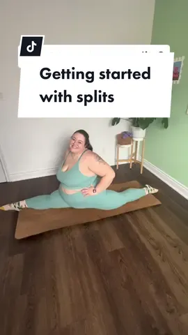 Trying to get that split? Let me help you. Splits can take months to achieve, but with consistency and proper training its easier than you thinn🤩 #flexibilitywithvera #splits #plussize #plussizefitness #flexibilitytraining #frontsplits 