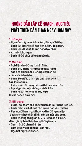 Hướng dẫn lập kế hoạch, mục tiêu phát triển bản thân ngay hôm nay #Tonydzung #LearnOnTikTok #Theanh28
