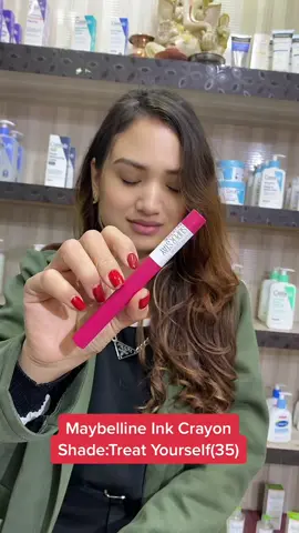 The perfect shade for the pink lovers. MUA:@Glamour By Asmi #lacosmeticsnepal #maybelline #lipstick #inkcrayon #fyp #trending 