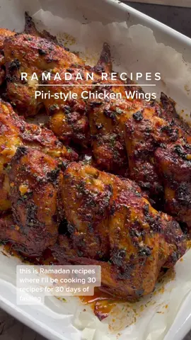 This is my Piri piri (style) chicken wings, crispy skin, juicy meat… oven baked in 35 minutes. Perfect for iftaar to share with your family.  My version is really so simple and the ONLY piri chicken recipe I use! Ingredients below:  12 wings 3 tbsp tomato purée 1 tbsp olive oil 6 garlic cloves, grated Chopped corriander 1 tbsp paprika 2 tsp chilli flakes 1 tsp chilli powder  1 tsp dried oregano  1 tsp sea salt #ramadanrecipes #periperi #periperichicken #pirichicken #piripiri #periwings #perichickenwings #chickenwingrecipe #ramadanrecipe #iftaar #iftaarecipe #zaynahsbakes #periperiwings #desified 