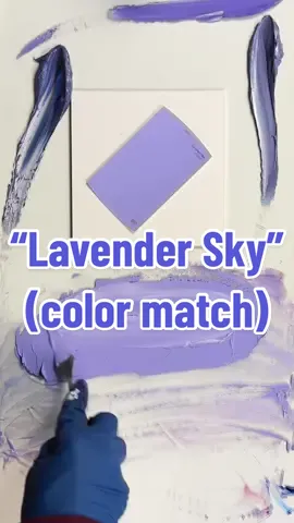 Replying to @xursaminor “Lavender Sky” (color match) #fritzdoesart #lavender #asmr #oddlysatisfyingvideo #oilpaint #colourtheory #green 