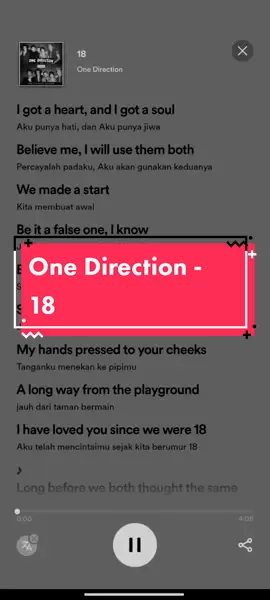 One Direction - 18 #onedirection #1dreunion #18 #nostalgia #fyp #liriklagu 