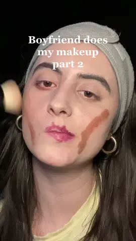 What was your favourite technique he did lol 😂 part 3 got deleted 😭😭 should we retry this?? #boyfriendmakeup #makeuptutorial #BeautyTok 
