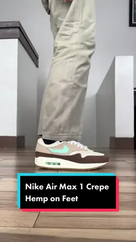 Nike Air Max 1 Crepe Hemp on feet 🧇 #metoosmile #nike #nikeairmax #nikeairmax1 #airmaxday #fyp 