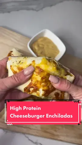 High Protein Cheeseburger Enchiladas 🤤 Wow wow wow 285 kcals per wrap & 20g of protein #cheeseburgerwraps #fakeawayrecipe #enchiladas #EasyRecipe #airfryerrecipes #fatlossrecipe 