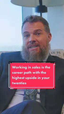 Working in sales is the career path with the highest upside in your twenties. #lifecoach #LifeAdvice #lifetips #sales #salesman 
