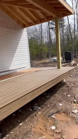 Beautiful composite porch! #fyp #fypシ #DIY #framing #construction #build #composite #deck #wow #inspected #accepted #inspectedaccepted #inspectiontherapy #homeinspector #homeinspection #trex #decking #realestate 