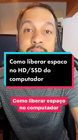 Se o seu computador estiver com pouco espaço livre, não será possível instalar atualizações importantes do Windows, e o desempenho do computador poderá ser afetado.  Obs.: nunca mantenha programas desatualizados e o que não usa mais instalados. As falhas de segurança existentes neles, podem ser utilizadas para invasões, maleares etc.  #windows #windows10 #computador #internet
