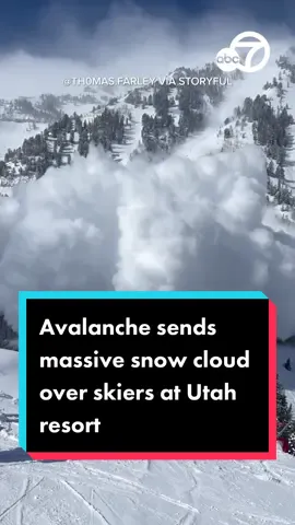 A group of skiers at Sundance Resort, Utah, witnessed a “massive” avalanche on Mount Timpanogos. Video recorded by Thomas Farley shows the avalanche send a giant powder cloud into the sky. No injuries were reported by the resort. #avalanche #avalances #ski #skier #skiing #sundanceresort #resort #skiresort #snow #utah #mounttimpanogos #cloud #powder #news #fyp #foryoupage #abc7news 