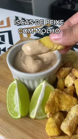 Iscas de peixe com molho #receita #pascoa #peixe #molhocaseiro 