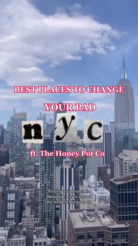 Finding a reliable public bathroom in nyc is almost as hard as finding reliable pads, thankfully @thehoneypotco has us covered! 😉  #thehoneypotco #thehoneypotcopartner #nycbathroom #nycbathrooms 