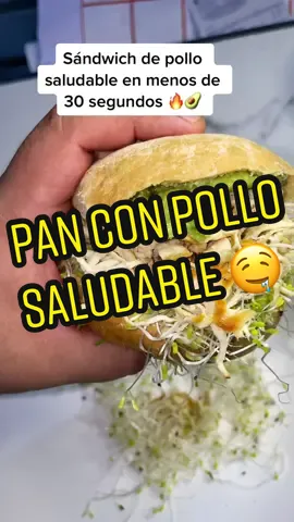 Este sandwich de pollo se ha vuelto una locura 🤫 y te saca de apuros 👌🏻 #sandwichsaludable #sandwichdepollo #panconpollo #antoniocoronel #limaperu #peru 