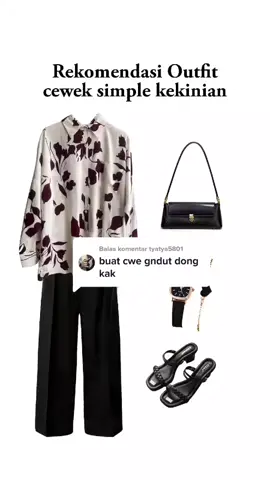 Membalas @tyatya5801 #OOTD #inspirasioutfit #outfitideas #outfitsimple #outfitcewek #fyp 