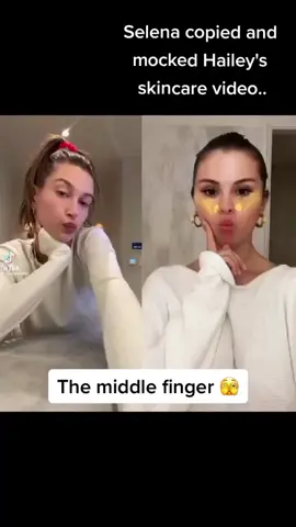 Selena mocked Hailey’s skincare video #selenagomez #haileybieber #skincareroutine #tiktok #trending 