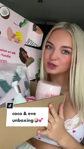 the best @Coco & Eve 🥥💕✨ #fyp #foryou #unboxing #cocoandeve #hairrepair #hydratinghairmask #haircare #microfibertowel #cleangirl #vanillagirl #pr 