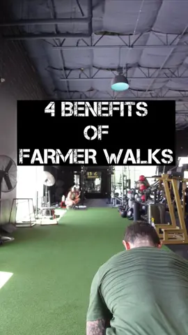 4 REASONS WHY YOU SHOULD DO FARMER WALKS 1. Enhance Overall Strength  2. Improves posture  3. Balance & Stability  4. Reduce risk of injury  Benefits for both daily life & Sports.  Bonus benefit🔑  -Less trips to bring the groceries inside 🥶 #gym #farmerwalks #fyp #gymtips #HUSTLEUP