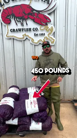 5lbs feeds 1 person  15lbs (half a sack) feeds 5 people  30 pounds (1 sack) feeds 10 people  You get the point… #FarmToTable #crawfish #Cajun #Louisiana #louisianacrawfishcompany #crawfishboil #seafood 
