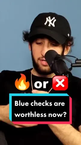 Do blue checks have no value now? #bluecheck #verified #socialmedia #goodorbad #value #worthless #opinion #questions #whatdoyouthink? #heatordelete #heatinuppodcast #fypシ #fyp #foryou 