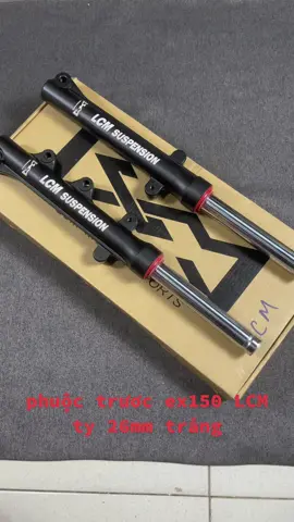 phuộc trươc ex150 LCM ty 26mm trắng#dochoixe #dochoixemay 