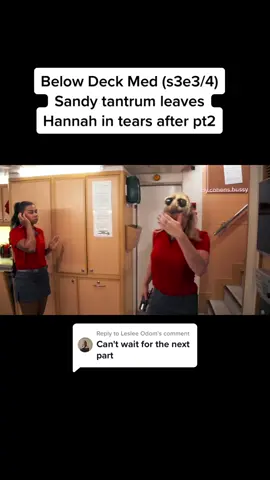 Replying to @Leslee Odom that smile sandy had when hannah was walking off crying #belowdeck #belowdeckmed #bravotv #captainsandy #hannahferrier #yachtlife #yachtie #hospitality 