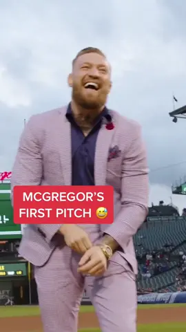 When Conor threw it a bit too hard in 2021 😅 (via @cubs) #mma #MLB #baseball #UFC #conormcgregor #firstpitch #cubs #chicago #sports