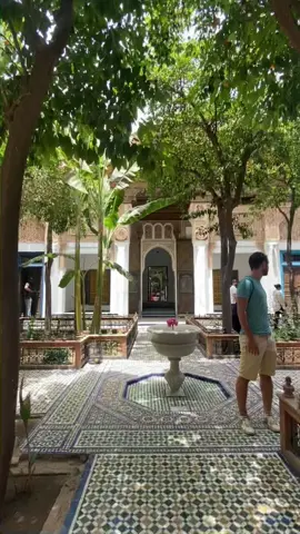 The beautiful Bahia Palace is the place to learn more about moroccan cuture, history and architecture. arra #Marrakech #morocco #marruecos  #maghrib #patrimoinemarocain #palais #marocaine #maroc #maroc #viral #pourtoi #foryou #fyp #Travel #PlacesToVisit #itinerary #femaletravel #SummerCheck 