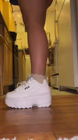Who else is obsessed with these Fila Disruptor II Wedge? #fyp #filas #platforms #shoes  