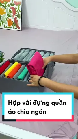 Hộp vải đựng quần áo chia ngăn #hopvaidungquanao #hopvaidungquanaochiangan 