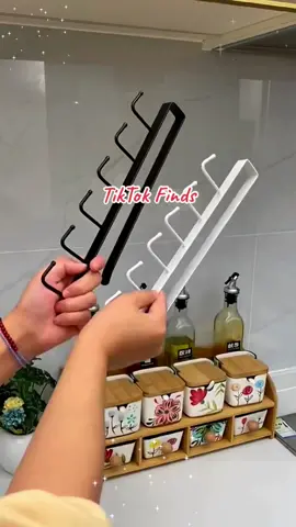 2 pcs hooks tea cup mug holder under shelf #homehack #LifeHack #tiktokmademebuyit #lifehacks #usa #fyp #tiktok #foryou #homehack #homehacks #goodthing #amazonfinds #KitchenHacks 