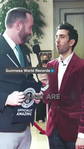 This year at The @streamys, I asked this @Guinness World Records rep about the top 3 craziest world records (Hint: one of them is from @DAVID DOBRIK )  He was on site at the award show to monitor @Eric Decker  and Michelle Khare’s attempts to set new world records. #daviddobrik #streamys #airrack #michellekhare #guinnessworldrecord