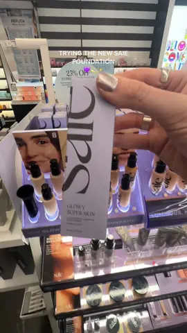 New @saiebeauty glowy superskin foundation 💜💜💜 #saiebeauty #glowysuperskinfoundation #saiefoundation #newsaiebeauty #naturalfoundation #skincare #makeupwithskincare #cleanbeauty  “85% skincare serum. 15% weightless pigment. 100% your best skin ever. Our lightweight and luminous serum foundation provides true-to-skin, medium-buildable coverage and is packed with clinically tested skincare ingredients for visibly hydrated, plump, and brighter skin.”