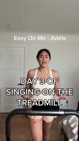Replying to @ayooitsjoanne i did Adele just for you #adele #easyonme #treadmillsinging #treadmillsingingchallenge #singer #singersoftiktok #vocalexercise #day3 