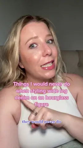 Ep. 2 how to NOT style wide leg jeans on an hourglass figure #stylingtips #midsizefashion #curvytiktok #hourglass #greenscreen 