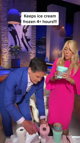 “The Ice Cream Canteen” is a gamechanger - keeps ice cream pints frozen 4+Hours! #SharkTank #BehindTheScenes #IceCream #icecreamcanteen #MarkCuban @mcuban  