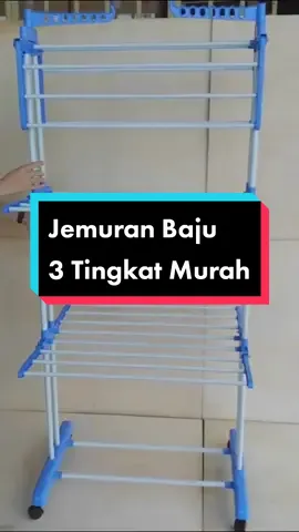 Jemuran baju 3 tingkat ini cocok banget buat yang nyari hanger pakaian yang simpel dan tidak banyak makan tempat penyimpanan #jemuranbaju #jemuran #rakpakaian #rakbaju #jemuran3tingkat 
