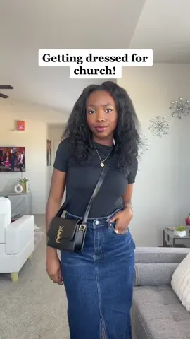 Get ready with me for church! Couldn’t wait to wear this maxi denim skirt 💙  #fashiontiktok #christiantiktok #christianfashiontiktok #christianfashionblogger #fashioninspo #outfitideas #churchoutfits #whattoweartochurch #sundaybest #styleinspo #grwm 