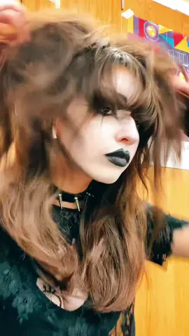 my friend asked if she could take pics of me in my goth makeup sooo #greenscreen #goth #grwm #tutorial 