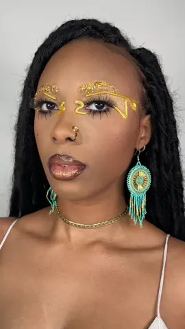 Glitter Brow Tutorial ✨ #fyp #chromemakeup #makeup #glitterbrow 