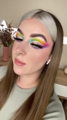 Create this pastel rainbow cut crease with me! 🌈✨ #makeup #foryoupage #fyp #beauty #makeuptutorial #pastelmakeup #eastermakeup #rainbowcutcrease #cutcreaseeyeshadow #rainbowmakeuptutorial #beautytutorial #eyeshadowlook 